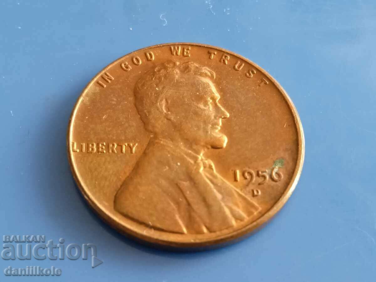 *$*Y*$* USA 1 CENT 1956 Letter D - aUNC! *$*Y*$* with price 3.89 BGN | € 1.99