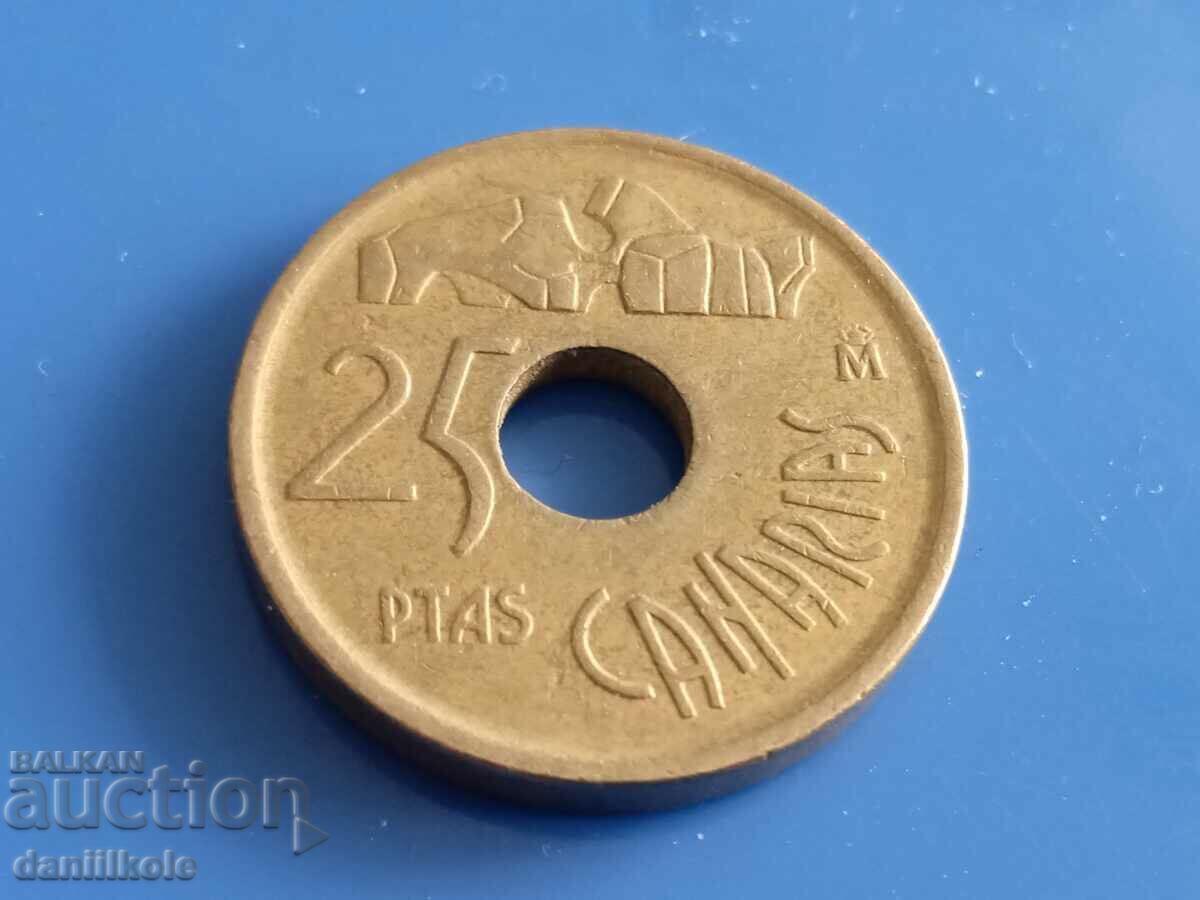 Delivery of *$*Y*$* SPAIN 25 PESETS 1994 CANARY ISLANDS EXCELLENT *$*Y*$* Delivery of *$*Y*$* SPAIN 25 PESETS 1994 CANARY ISLANDS EXCELLENT *$*Y*$*