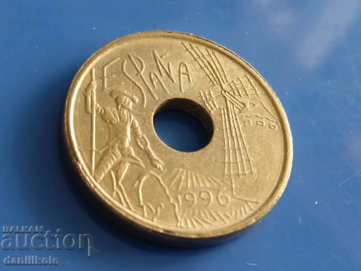 *$*Y*$* SPAIN 25 PESETS 1996 CASTLE OF LA MANCHA - aUNC *$*Y*$* - 5 *$*Y*$* SPAIN 25 PESETS 1996 CASTLE OF LA MANCHA - aUNC *$*Y*$* - 5