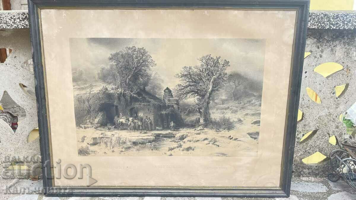 Old engraving 1862.