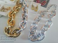 Wholesale steel jewelry set - 10 pairs of earrings and two necklaces