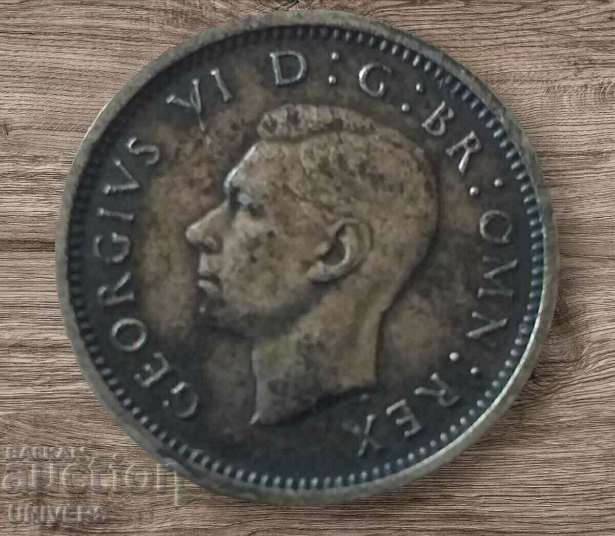 MONEDA DE ARGINT 3 PENCI 1937!!!!!!