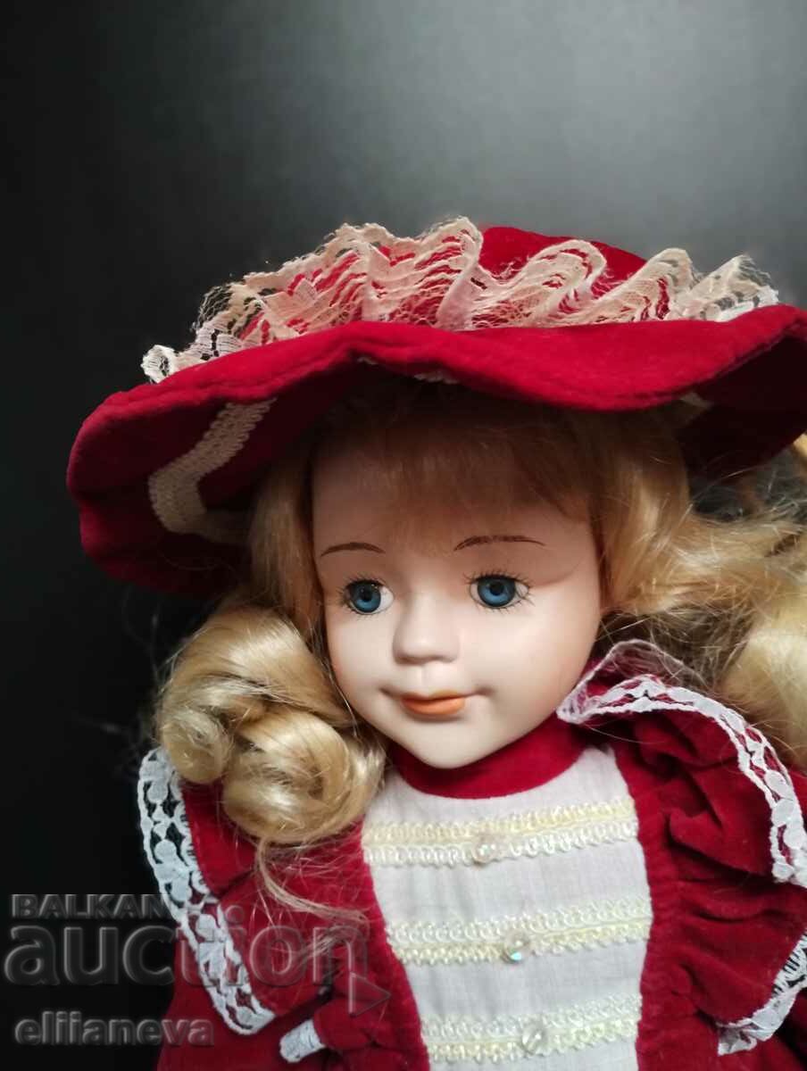 Παλιά πορσελάνινη κούκλα 50 εκ με τιμή 40.00 BGN | € 20.45