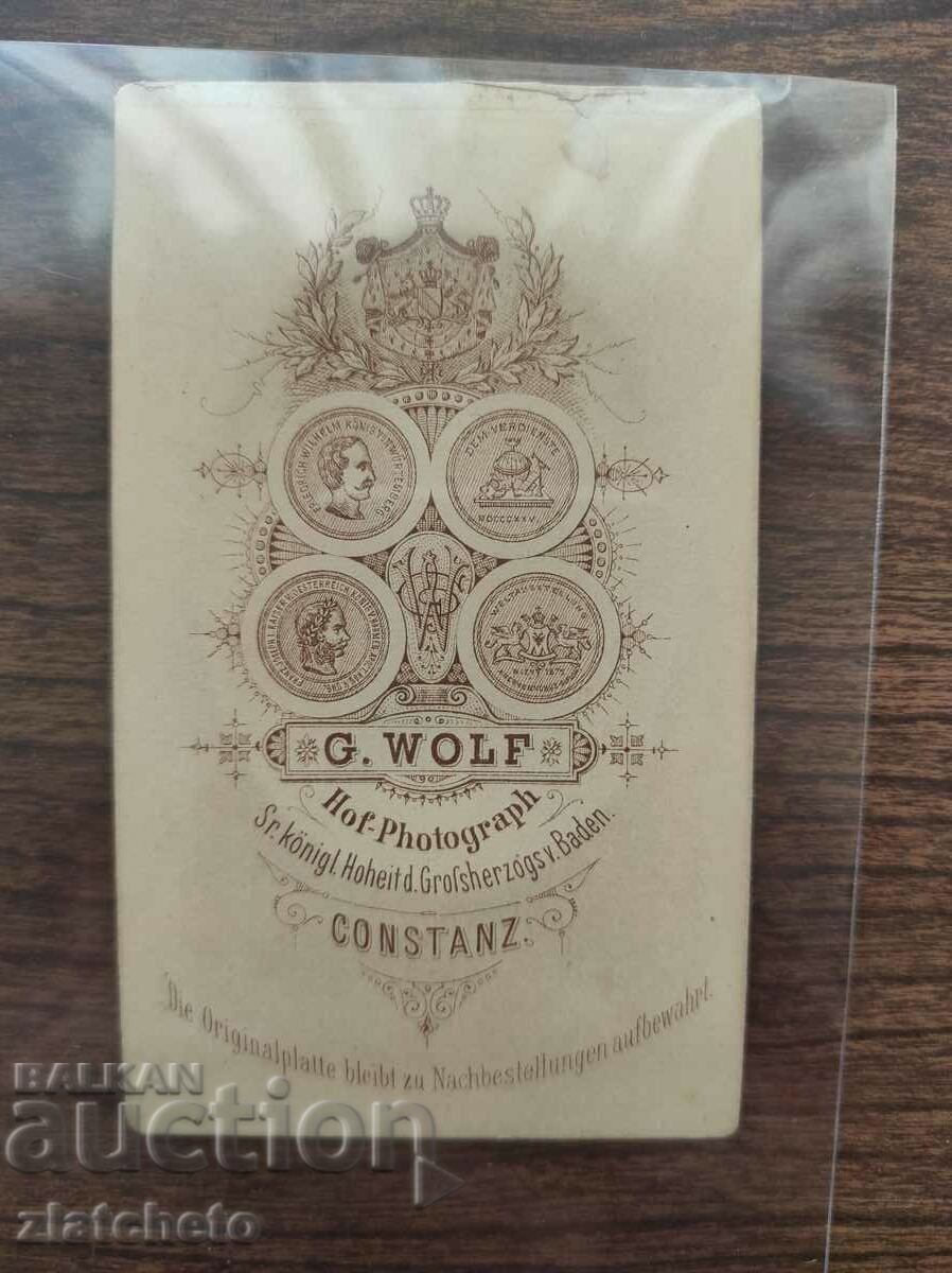 Auction  Old cardboard photo -