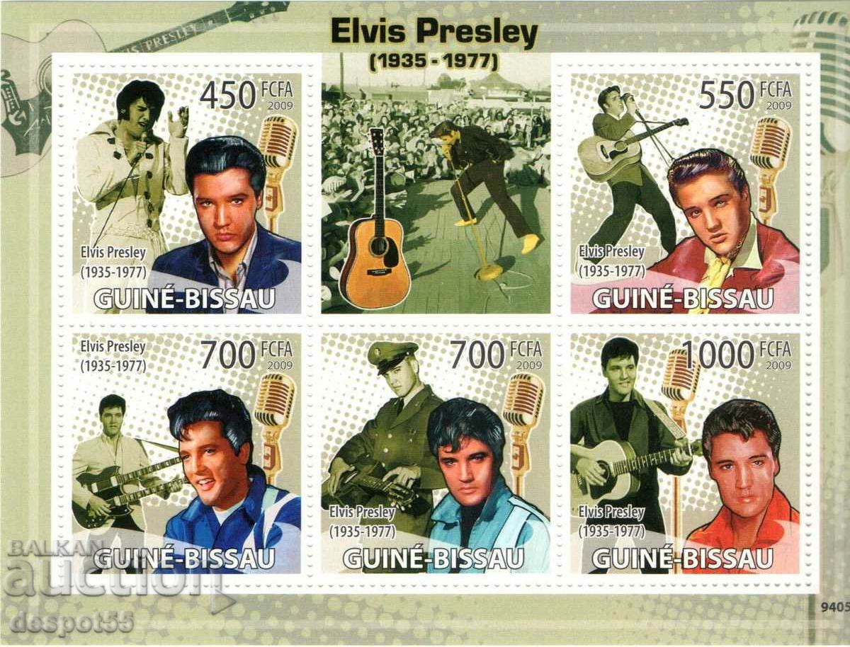 2009. Guineea Bissau. Elvis Presley, 1935-1977. Bloc.