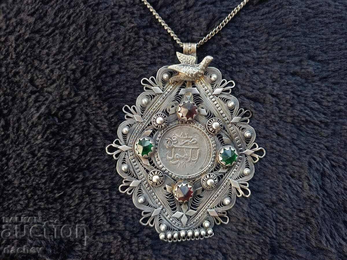 Renaissance silver filigree medallion with bird ornament costume with price € 130.00 | 254.26 BGN