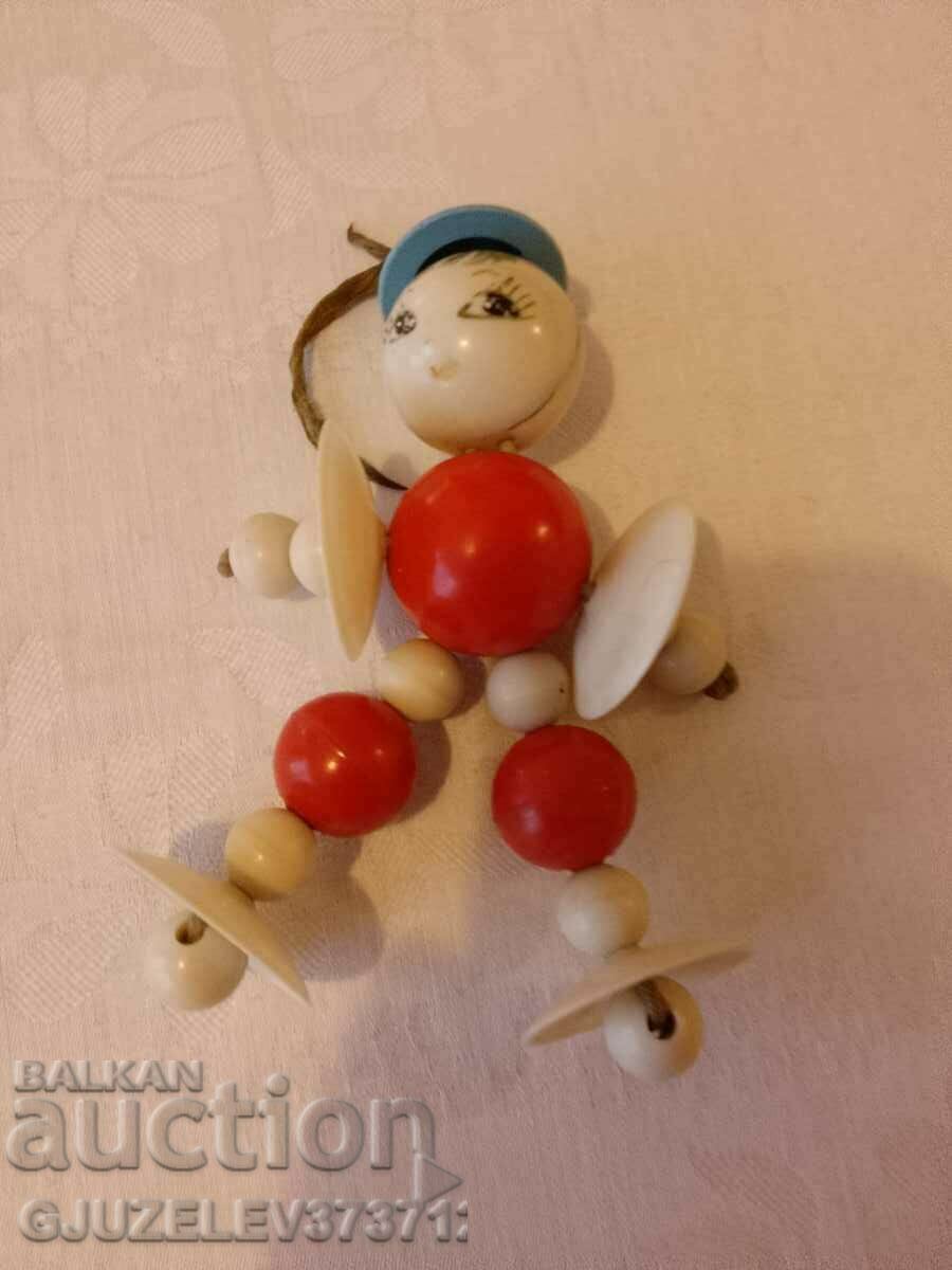 Vintage baby rattle toy celloid bakelite