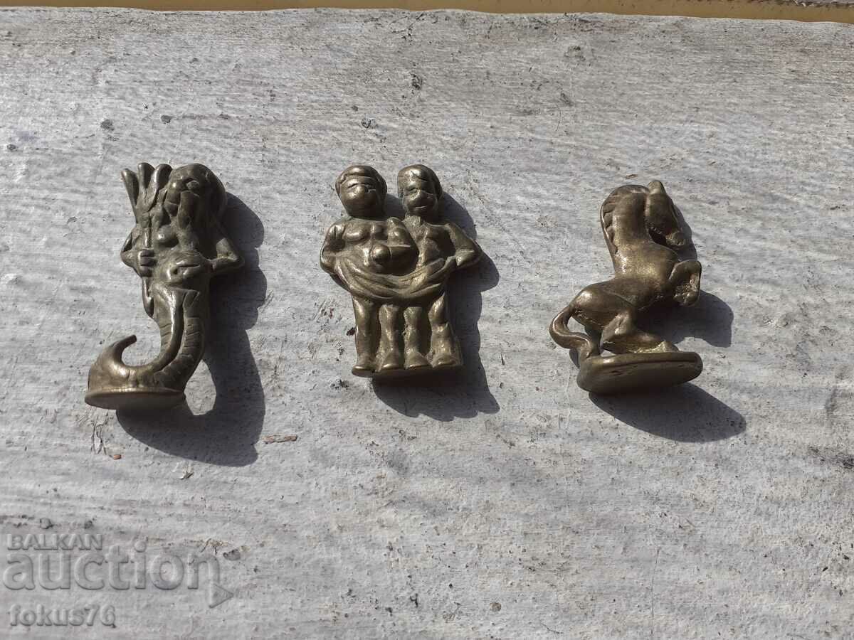 Miniature bronze figurines 3 pieces - lot 3 with price 39.00 BGN | € 19.94 Miniature bronze figurines 3 pieces - lot 3 with price 39.00 BGN | € 19.94