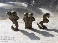 Figurine miniaturale din bronz 3 piese - lotul 3