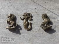 Figurine miniaturale din bronz 3 piese - lot 4