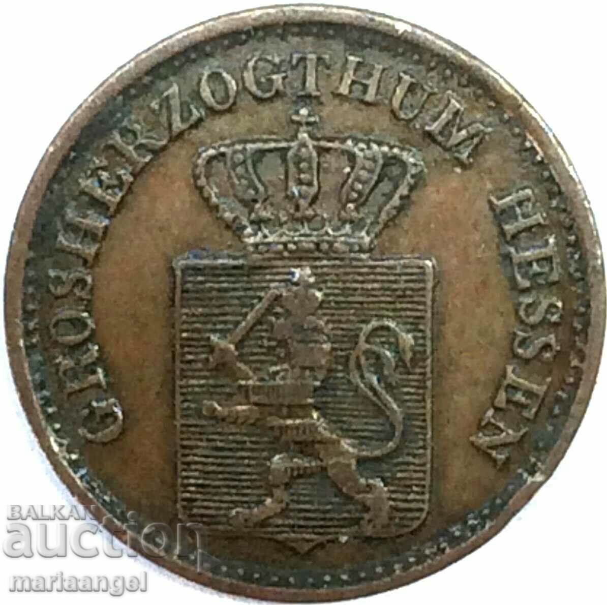 Hesse Darmstadt 1 Pfennig 1870 Germania Ludwig III 1848-1877 Cu