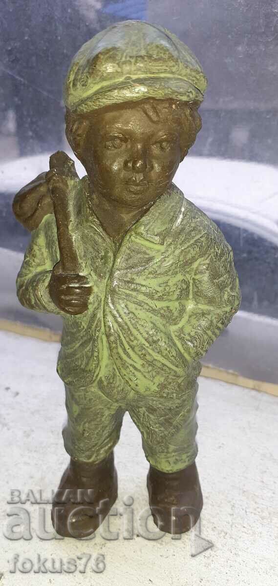 Figurina băiat din ceramică a autorului Geert Kunen - semnată