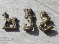 Figurine miniaturale din bronz 3 piese - lot 5
