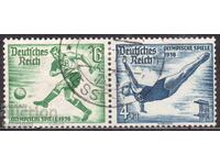 Γερμανία/Ράιχ-1936-Ολ.αγώνες-Βερολίνο-2-κα από καρτ-ZD, σφραγίδα