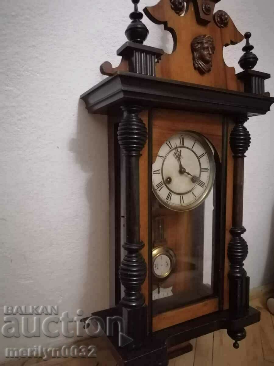 Late 19th Century German Junghans Wall Clock WORKS - 5 Late 19th Century German Junghans Wall Clock WORKS - 5