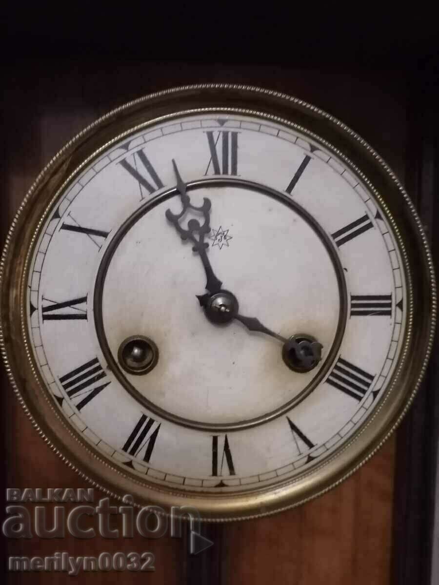 Ceasul de perete german Junghans de la sfârșitul secolului al XIX-lea FUNcționează - 6
