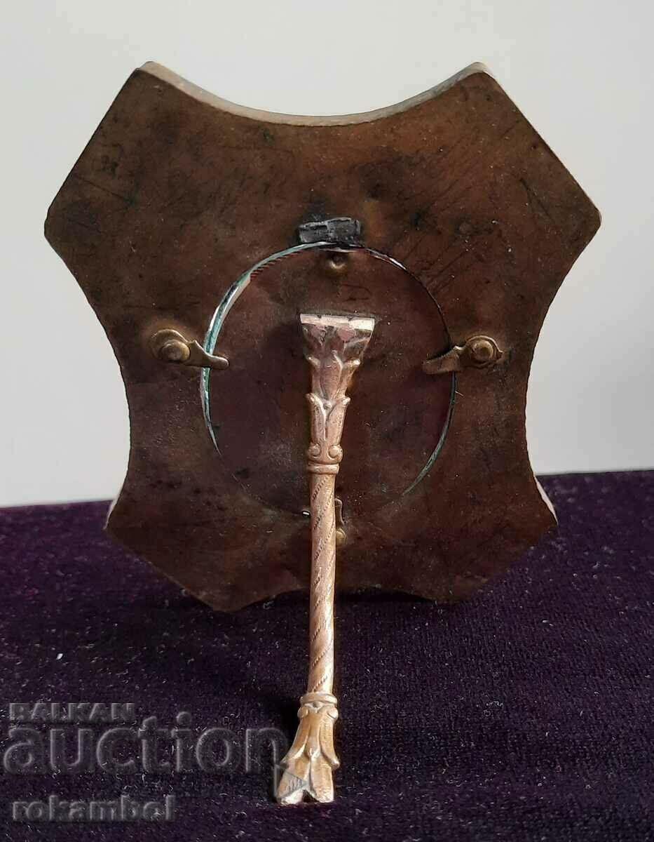 Старинна италианска рамка за снимка със стъклена мозайка с цена 120.00 лв. | € 61.36 Старинна италианска рамка за снимка със стъклена мозайка с цена 120.00 лв. | € 61.36