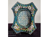 Vintage Italian Glass Mosaic Picture Frame
