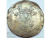 3 Pfennig 1755 Mecklenburg Germany Goat's head in crown R