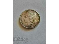 1 1884 USD + argint american