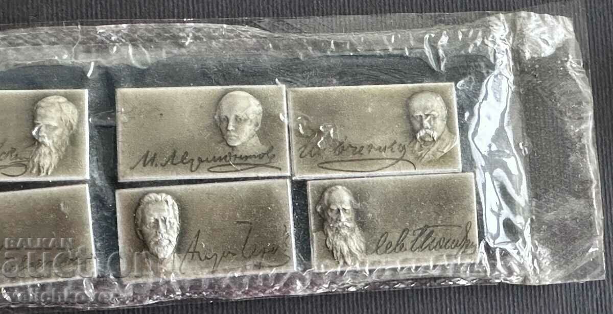 Auction 36358 USSR lot of 10 signs of famous Russian poets and writers Auction 36358 USSR lot of 10 signs of famous Russian poets and writers