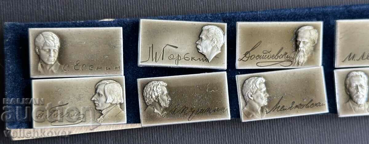 36358 USSR lot of 10 signs of famous Russian poets and writers - 5 36358 USSR lot of 10 signs of famous Russian poets and writers - 5