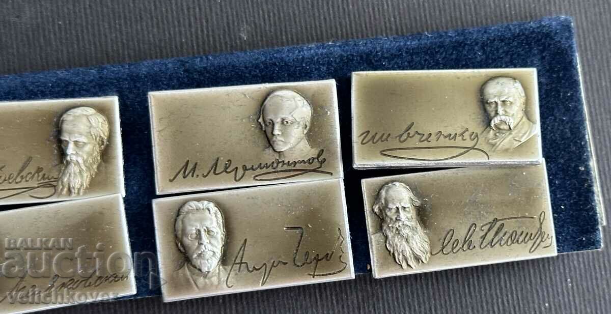 36358 USSR lot of 10 signs of famous Russian poets and writers - 6 36358 USSR lot of 10 signs of famous Russian poets and writers - 6