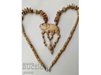 Necklace bone, elephant, pendant, figurine