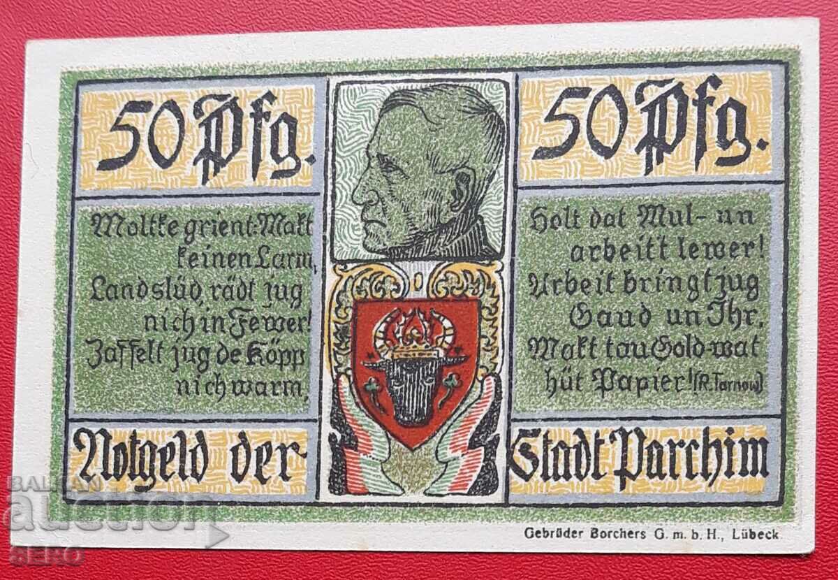 Τραπεζογραμμάτιο-Γερμανία-Μεκλεμβούργο-Πομερανία-Parchim-50 pf. 1921
