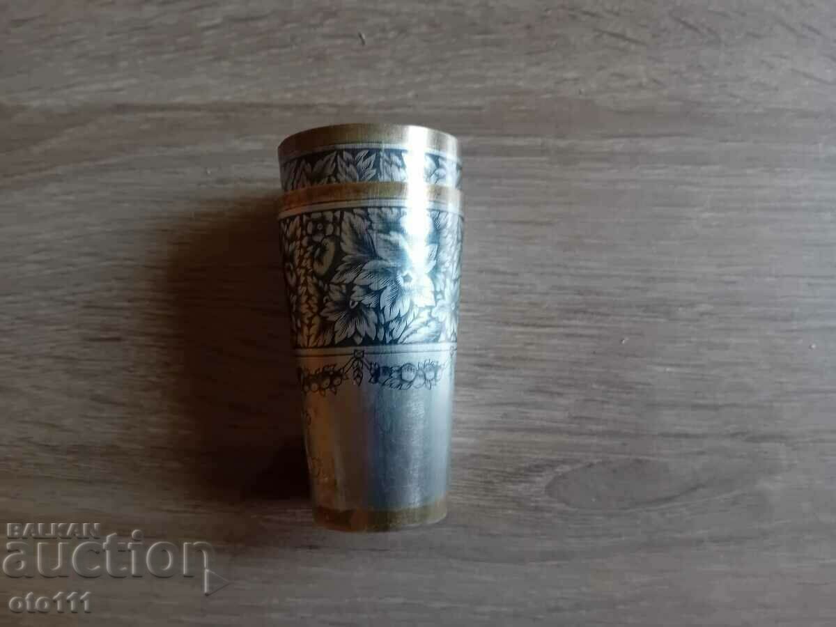 RUSSIAN SILVER GLASS, GLASSES - 2 pieces - 7 RUSSIAN SILVER GLASS, GLASSES - 2 pieces - 7
