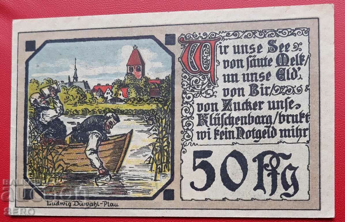 Banknote-Germany-Mecklenburg-Pomerania-Plau am See-50pf.1922