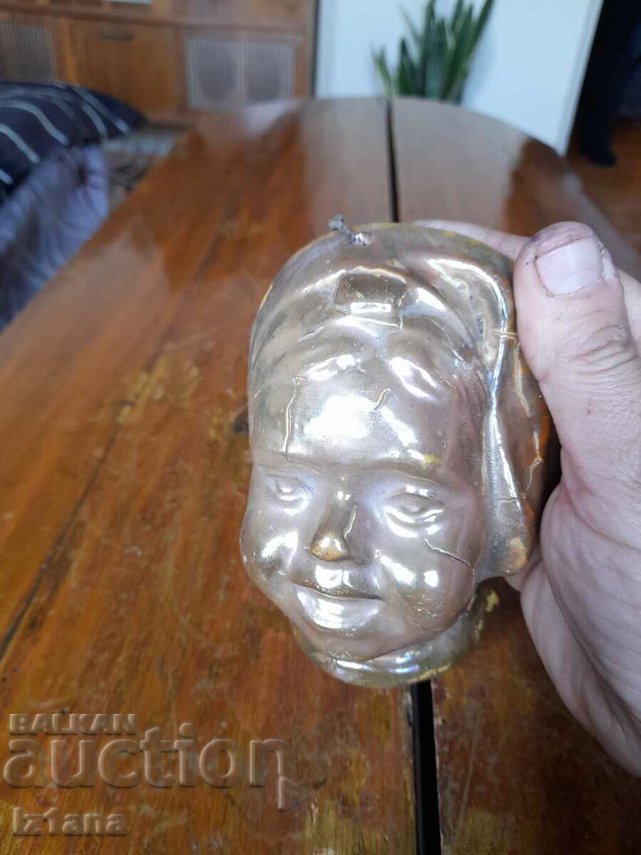 Auction Old ceramic head, decoration Auction Old ceramic head, decoration