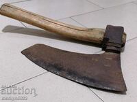 Old hatchet ax with stamps ax satyr hatchet sap