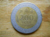 200 franci 2005 - Africa de Vest (bimetal)