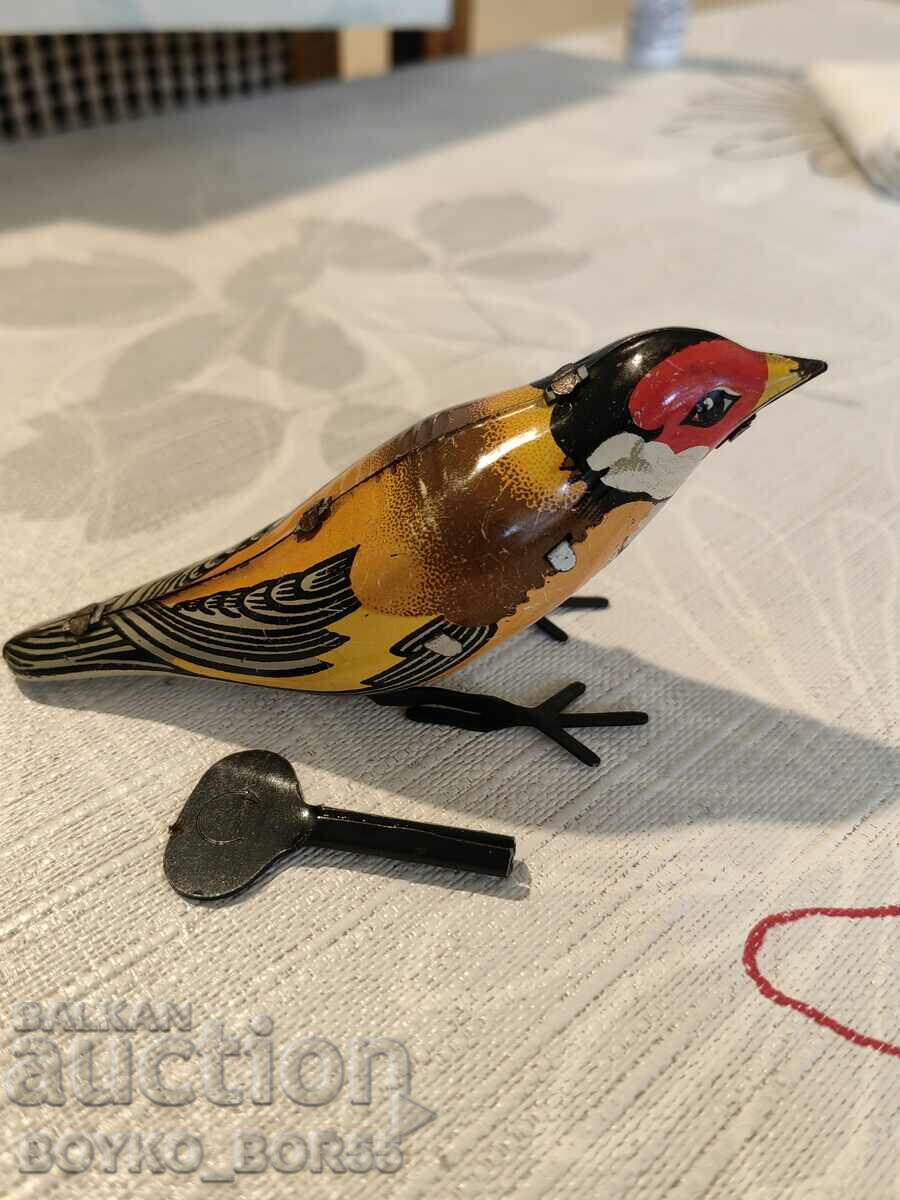 Retro Bulgarian Social Mechanical Toy Bird 1970s