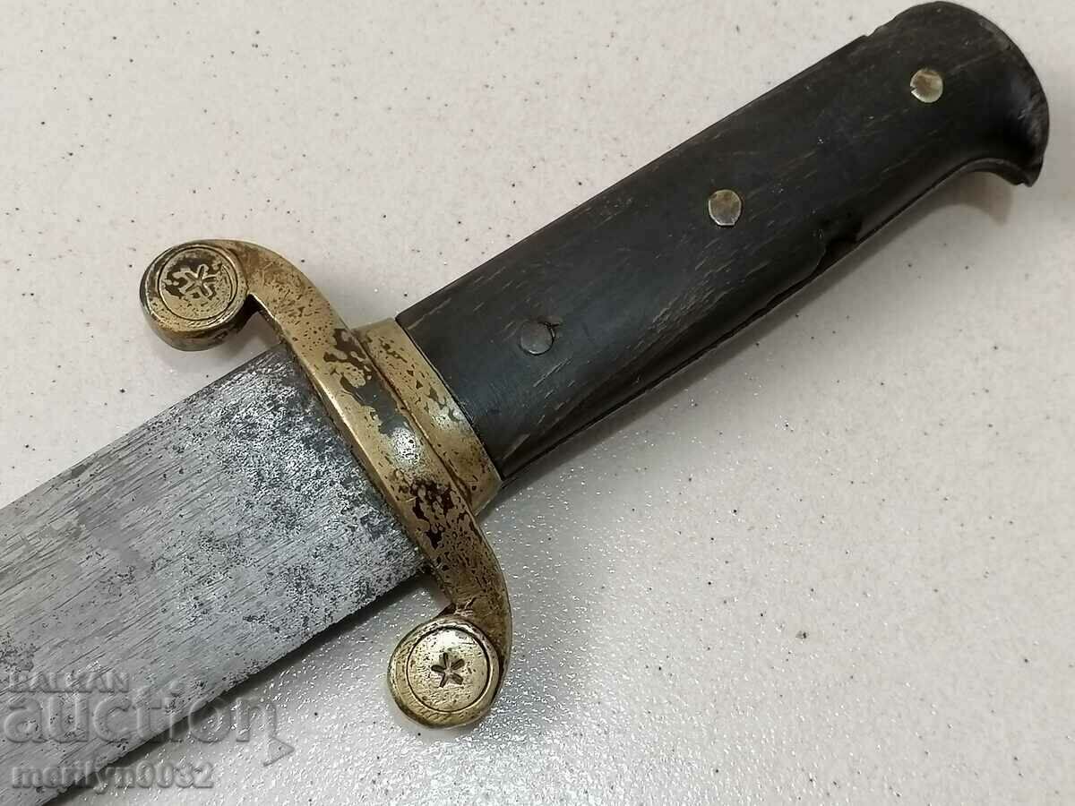 Ottoman pioneer cleaver saber knife bayonet blade scabbard horn saw - 6 Ottoman pioneer cleaver saber knife bayonet blade scabbard horn saw - 6