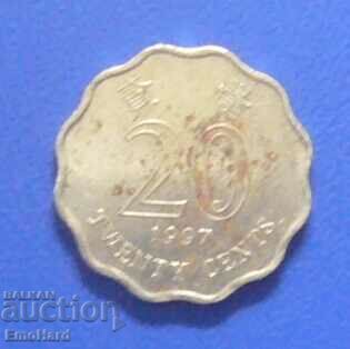 Hong Kong 20 cents 1997