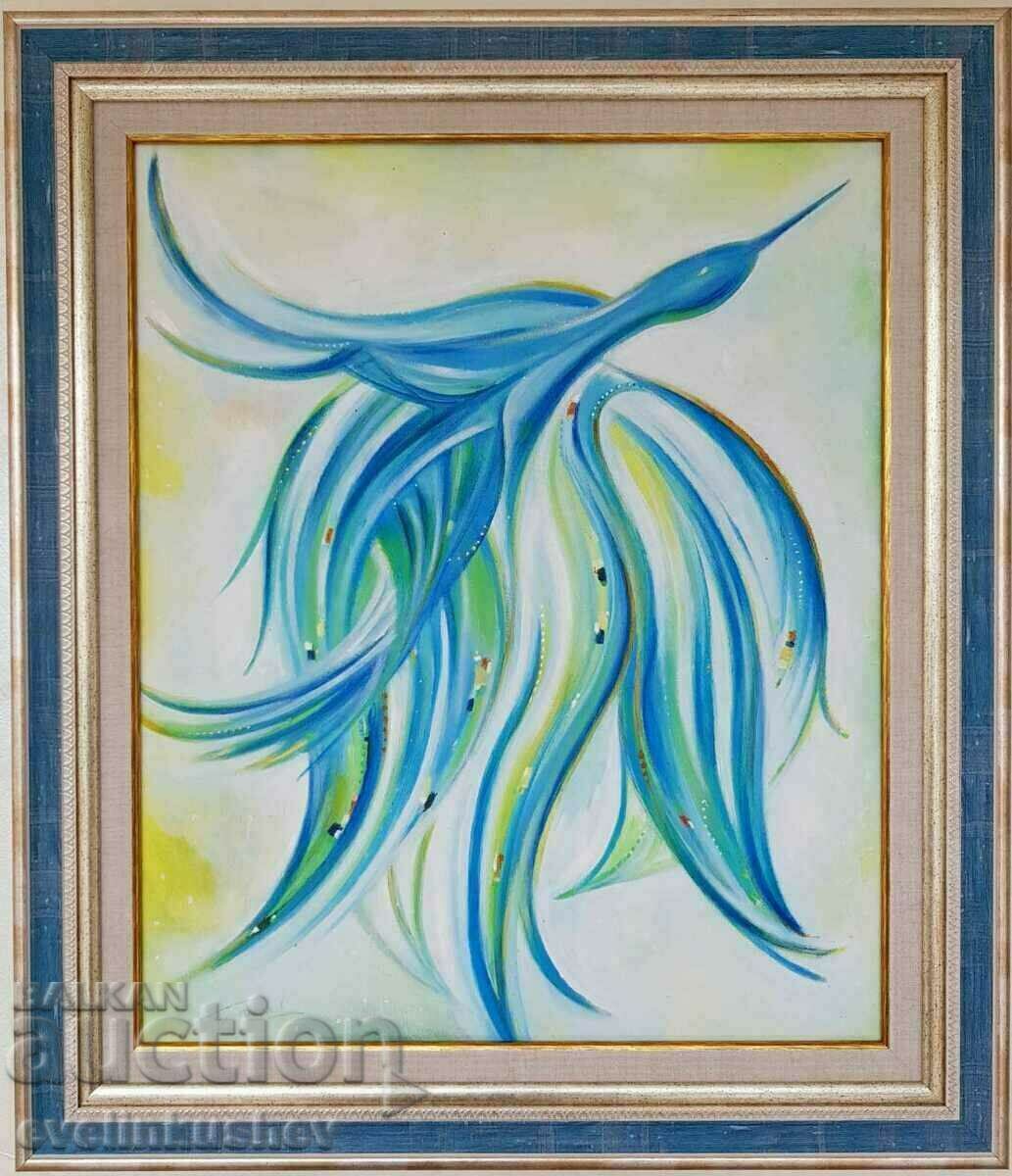 My Blue Bird Flew Away Oil Painting