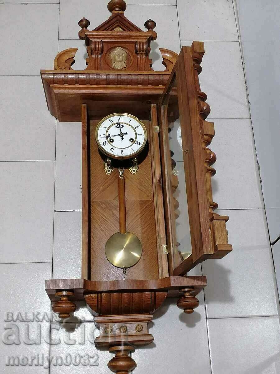 Late 19th Century German Junghans Wall Clock WORKS - 6