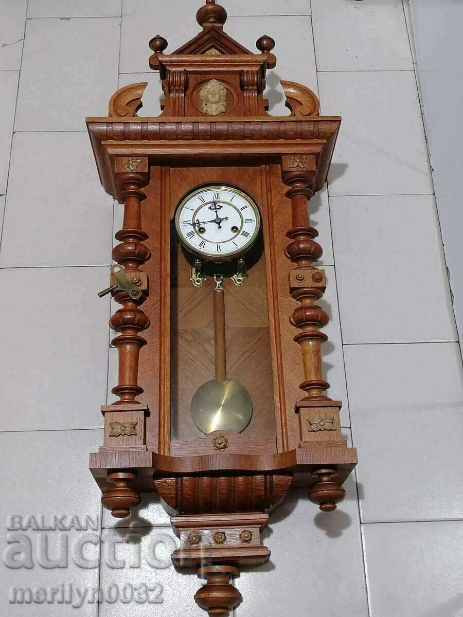 Late 19th Century German Junghans Wall Clock WORKS - 7