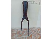 vintage primitive hand-forged pitchfork tool