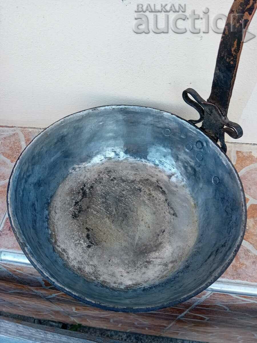 Δημοπρασία αντίκα χάλκινο ταψί χειροποίητο χάλκινο σκεύος χαλκό