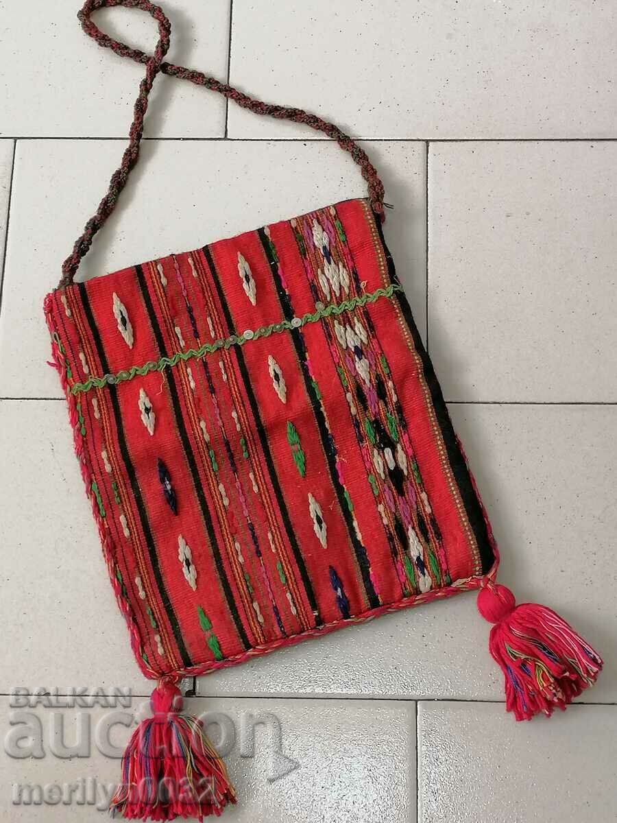 Old handwoven carol bag with tinsel with price 68.00 BGN | € 34.77 Old handwoven carol bag with tinsel with price 68.00 BGN | € 34.77