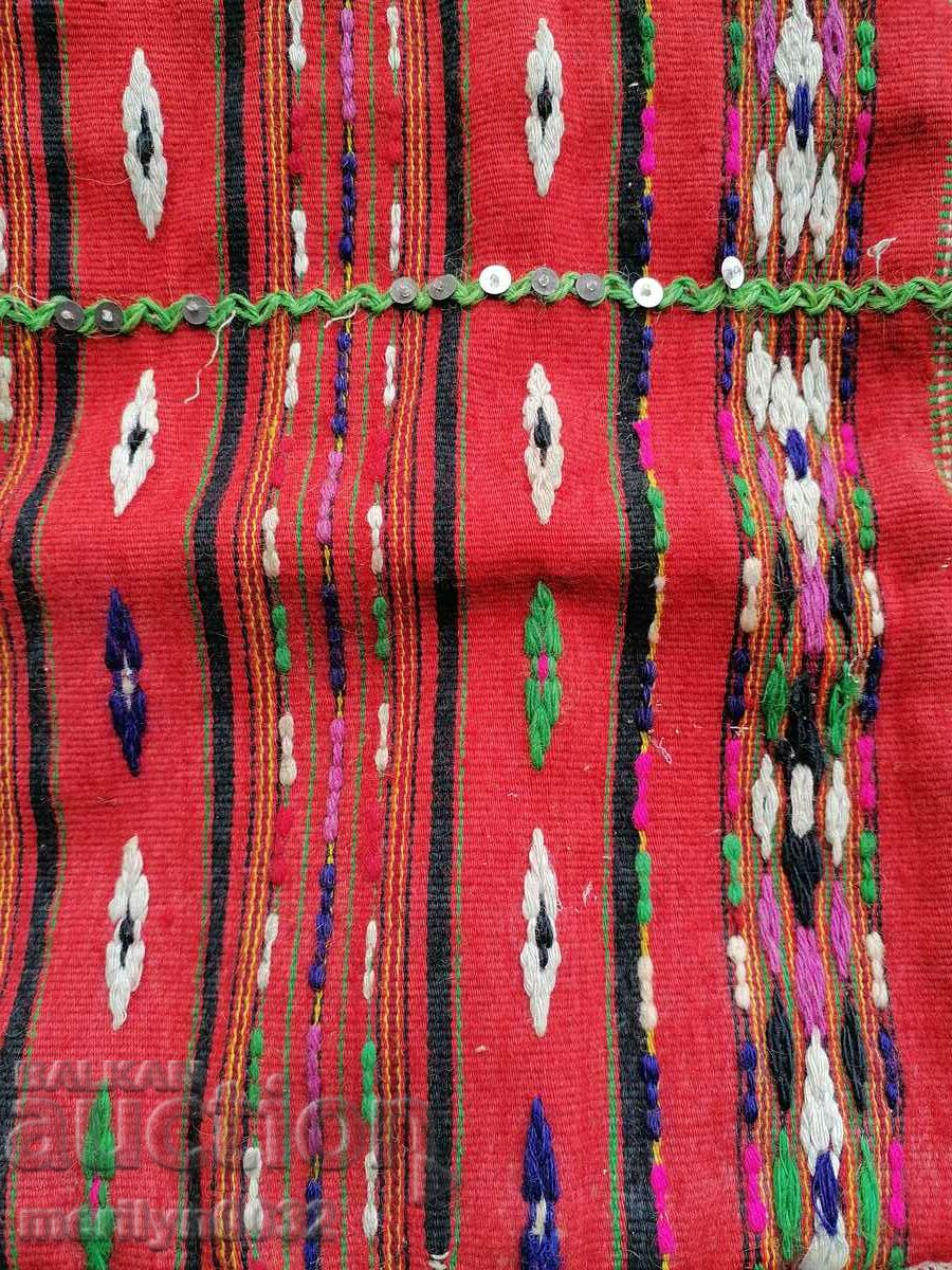 Delivery of Old handwoven carol bag with tinsel Delivery of Old handwoven carol bag with tinsel