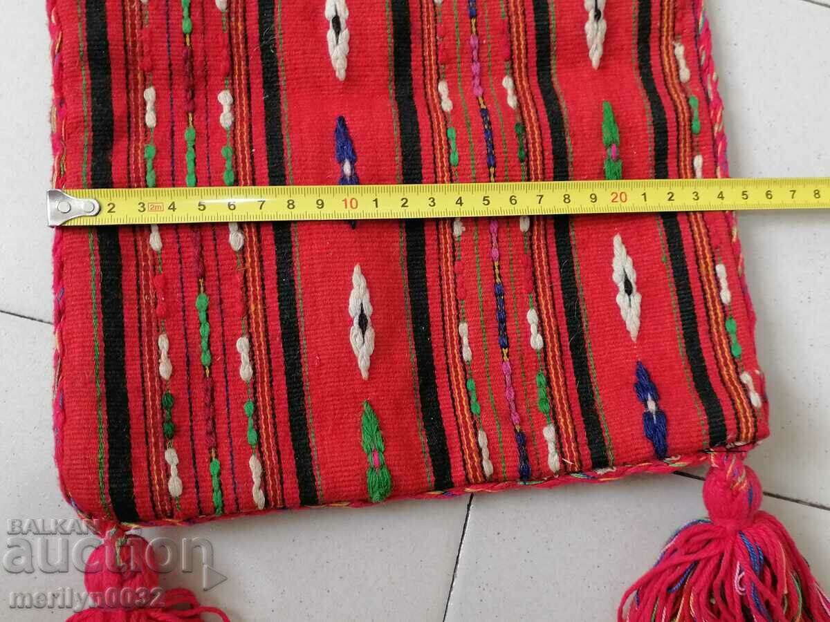 Old handwoven carol bag with tinsel - 6 Old handwoven carol bag with tinsel - 6