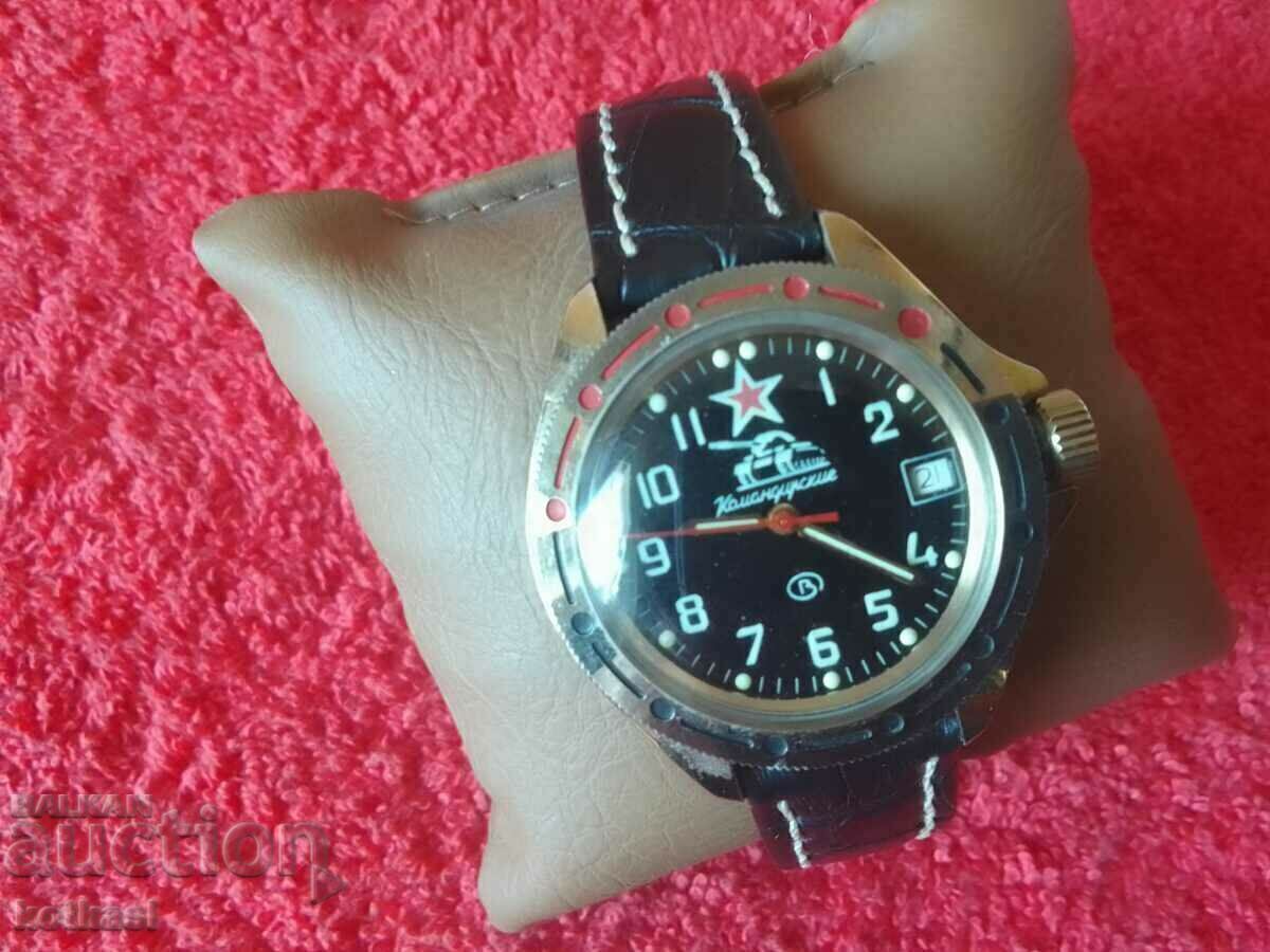Auction Old manual mechanical men's watch Vostok Commander Tank Auction Old manual mechanical men's watch Vostok Commander Tank