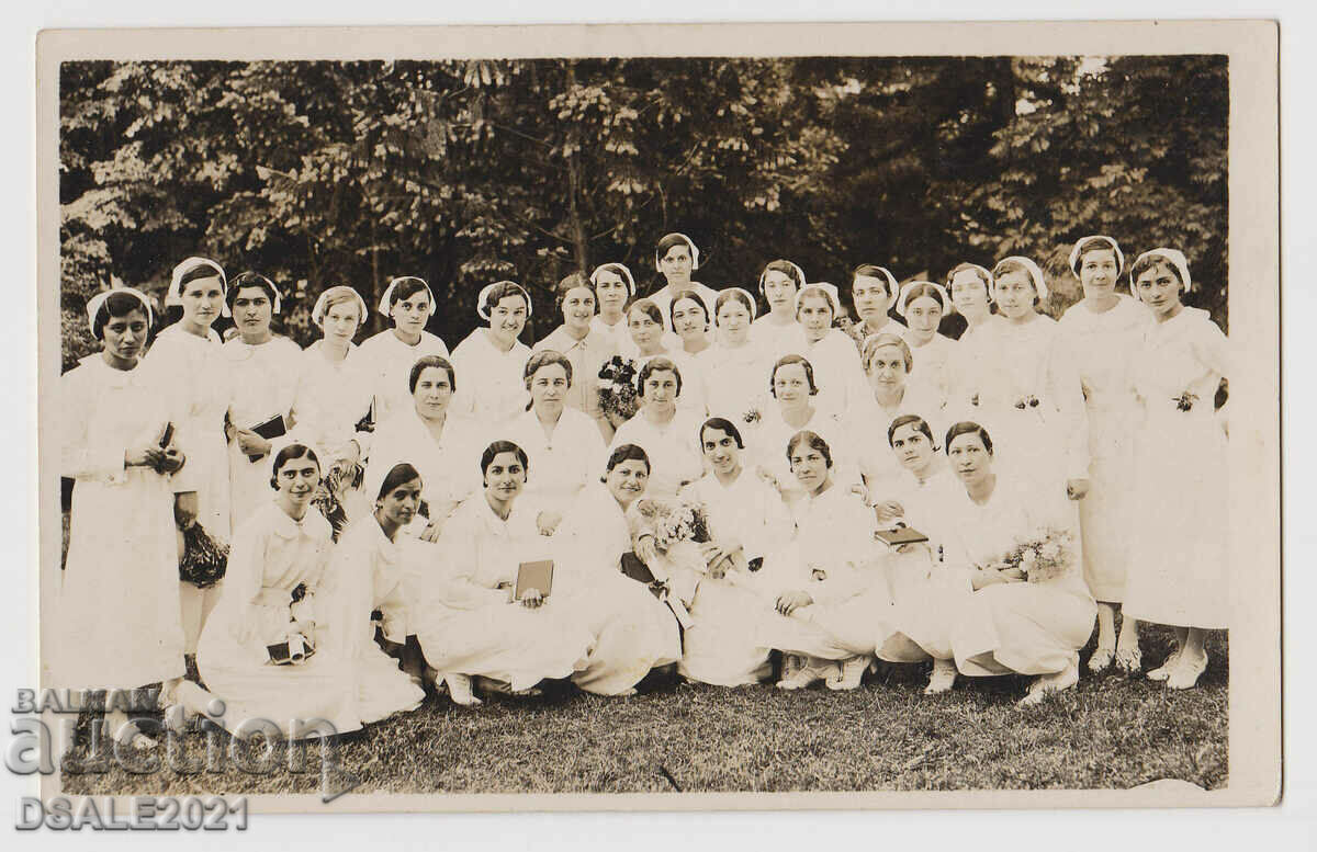 1935, Sofia Medical Nurses φωτογραφία αποφοίτησης 14x9 /57458