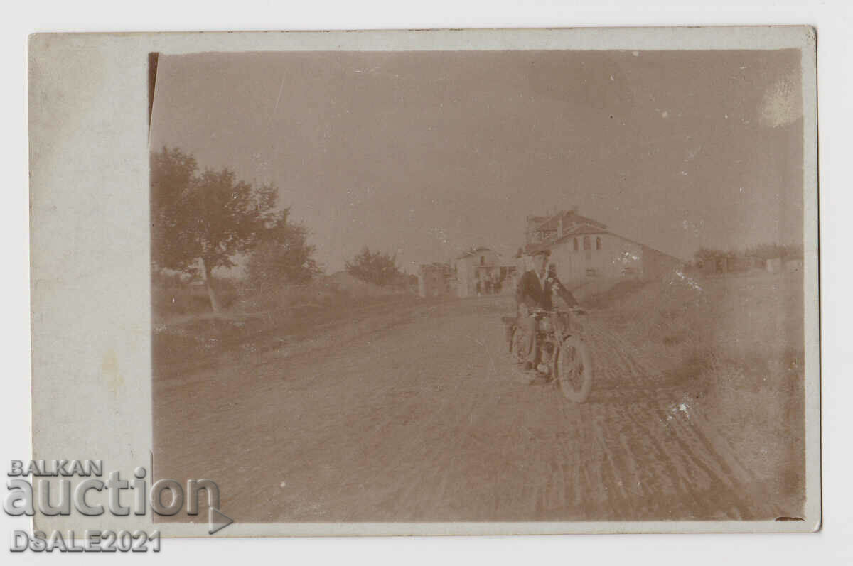 1931 Раднево, мотоциклет, стара снимка 13.7x8.9 /68543