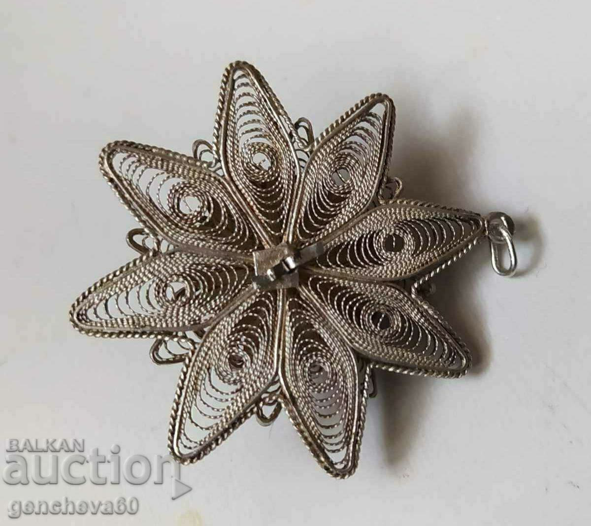 Large silver filigree pendant with price 80.00 BGN | € 40.90 Large silver filigree pendant with price 80.00 BGN | € 40.90