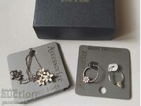 Delicate silver set in a gift box